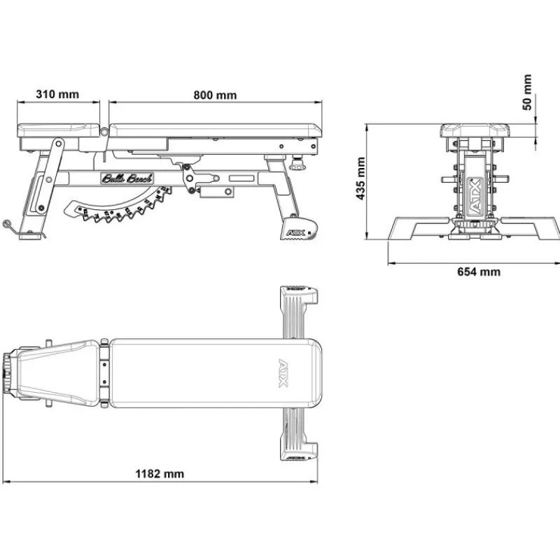 Best Bulls Bench MBX-780 2.0 Nieuwe Artikelen|Trainingsbanken