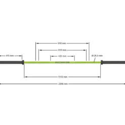 New Cerakote Power Bar -⁠ Zombie Green Crosstraining Halterstangen|Olympische Halterstangen 50 Mm