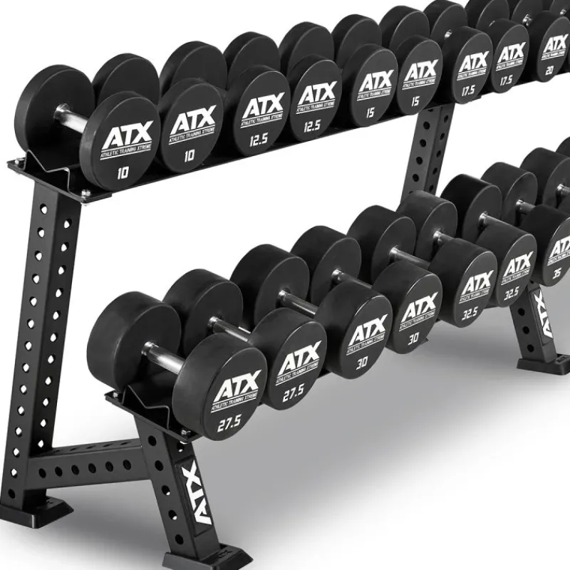 Outlet ATX Dumbbellrek Rubberen Dumbbells|Voor Dumbbells