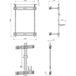 Clearance Folding Wall Rack FBR-500 Half Racks