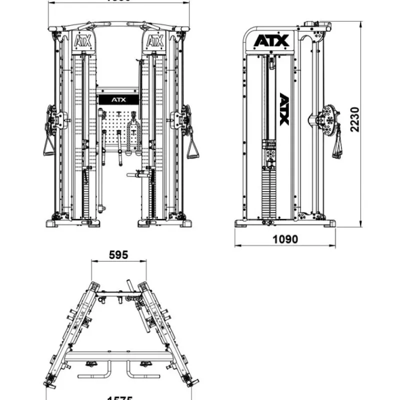 New ATX Functional Trainer FTX-780 Cable Crossovers|Rubberen Dumbbells