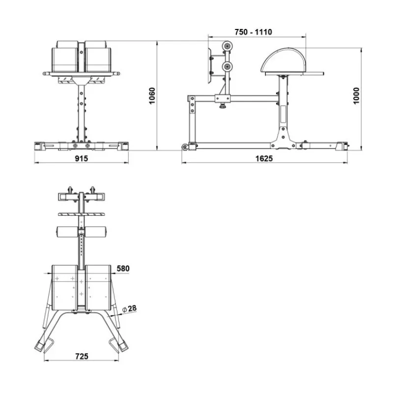 Glute Ham Developer GHD-650 Beentrainers|Rugtrainers