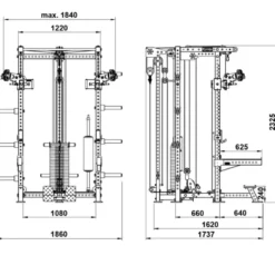 Outlet Half Rack Pull Station HCR-780 Multistations|Half Racks