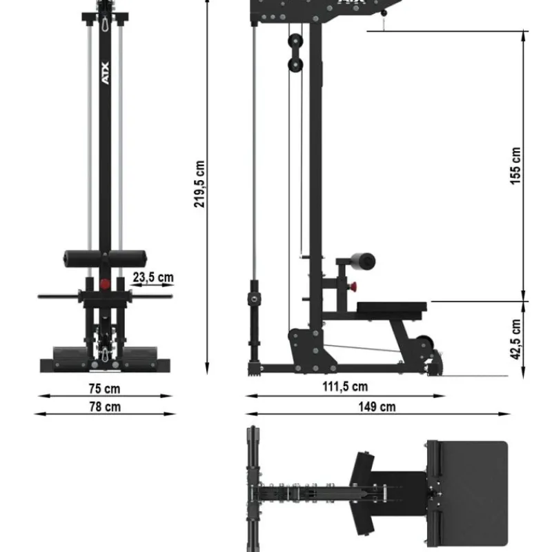 Discount ATX Lat Machine LPL-700 Lat Pulleys|Aanbiedingen