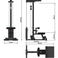 Online Lat Machine LSW-750 met Gewichtstapel Lat Pulleys|Aanbiedingen