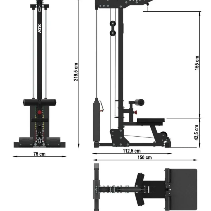 Online Lat Machine LSW-750 met Gewichtstapel Lat Pulleys|Aanbiedingen