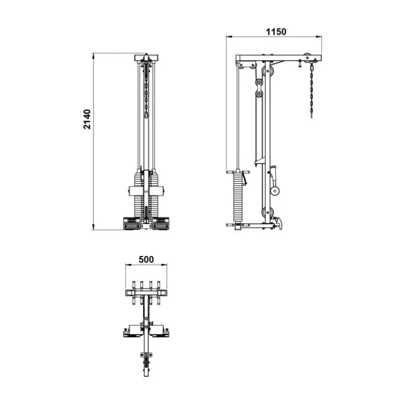 Lat Pulley Option LTO-660 - 115 kg Gewichtstapel Toebehoren|Lat Pulleys