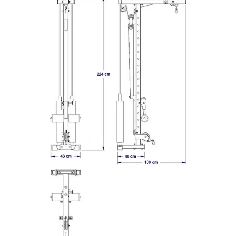 New Lat Pulley Option LTO-750 - 125 kg Gewichtstapel Lat Pulleys|Toebehoren