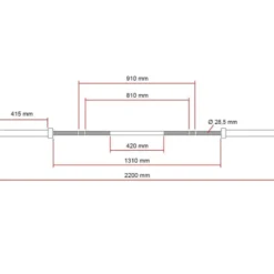 Sale Power Bar - Stainless Steel Crosstraining Halterstangen|Olympische Halterstangen 50 Mm