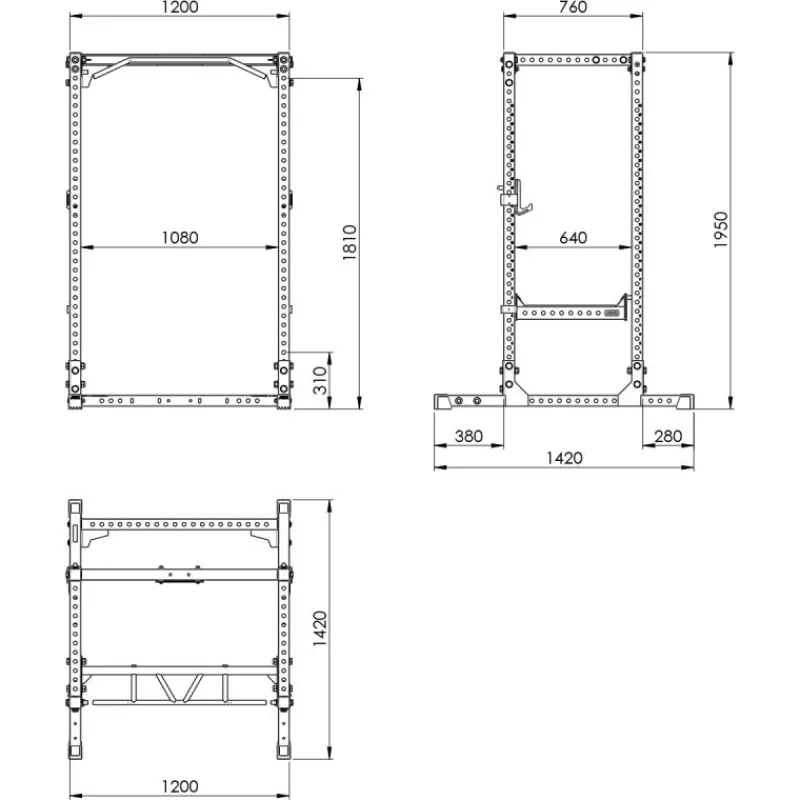 New Power Rack PRX-640 Rubberen Dumbbells|Power Racks