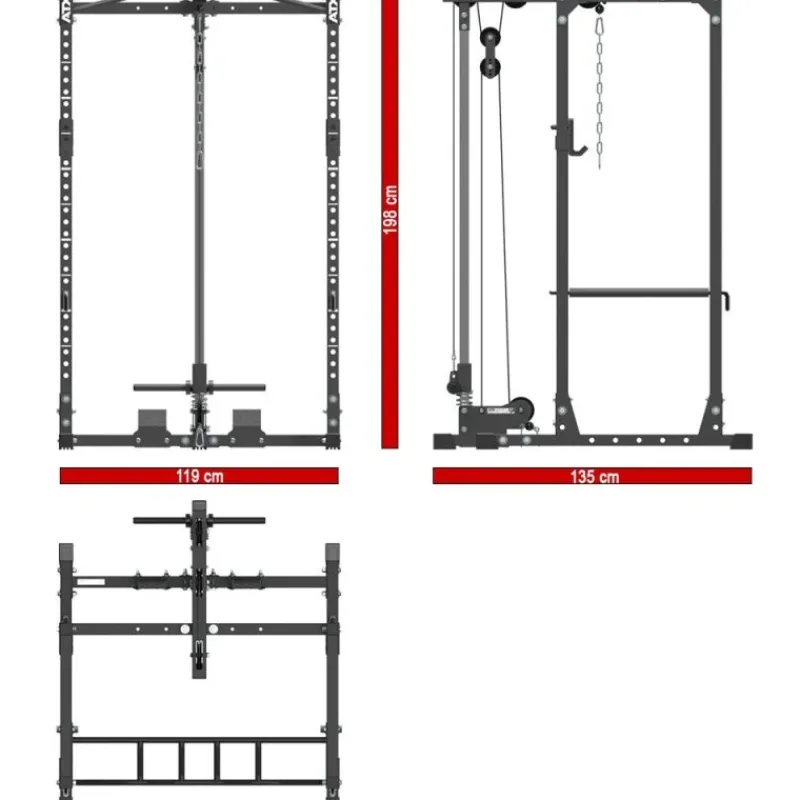 Online ATX Power Rack PRX-510 1.0 + Lat Pulley Power Racks