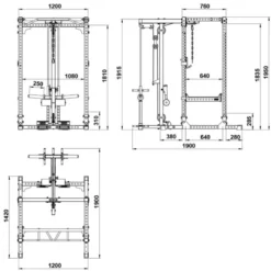 Online Power Rack PRX-640 + Lat Pulley Power Racks