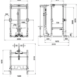 Clearance Power Rack PRX-780 2.0 + Lat Pulley + Smith Machine Option Power Racks|Nieuwe Artikelen
