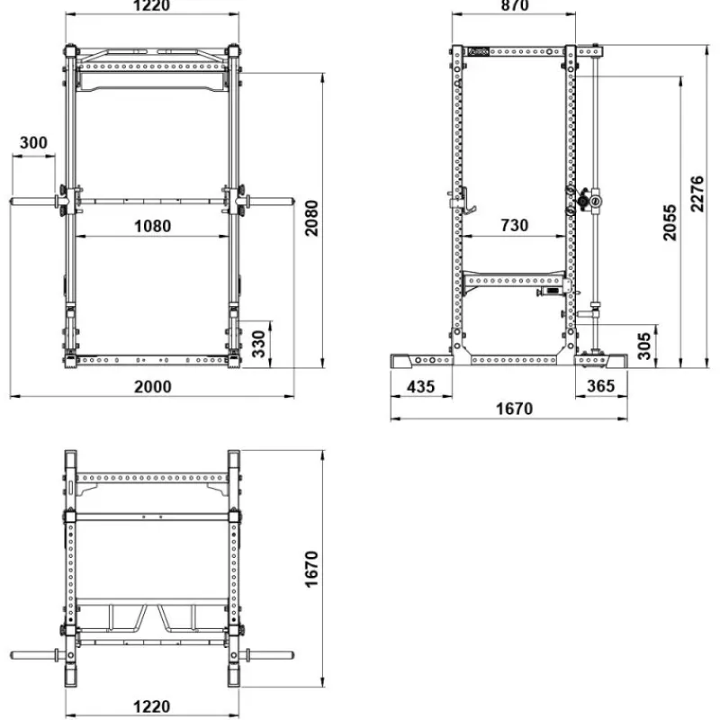 Clearance Power Rack PRX-780 2.0 + Smith Machine Option Power Racks