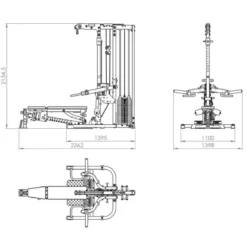Hot Triplex Workout Station WSX-680 met Gewichtstapel Multistations|Borsttrainers