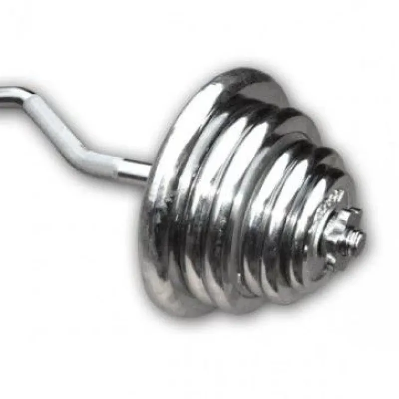Sale Chromen Curl Set 60kg Standaard Haltersets 30 Mm