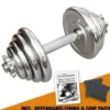 Outlet Chromen Dumbbell 15 kg / 1 kg stappen Standaard Haltersets 30 Mm