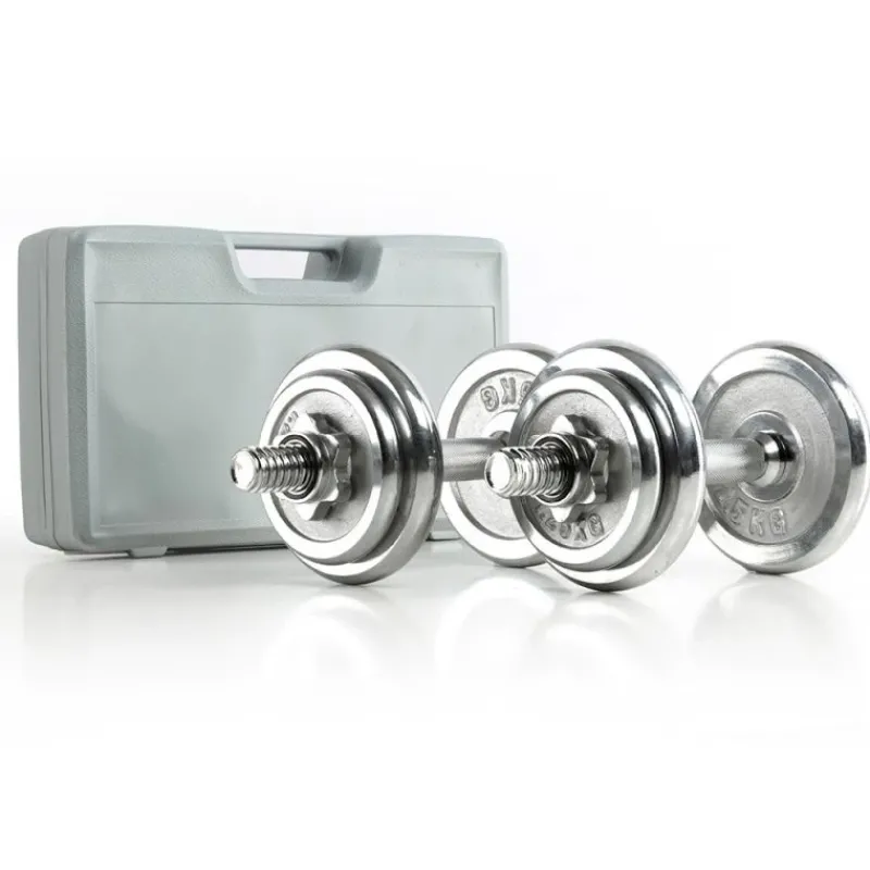 Discount Chromen Dumbbell Set 2 x 10kg Standaard Haltersets 30 Mm|Aanbiedingen