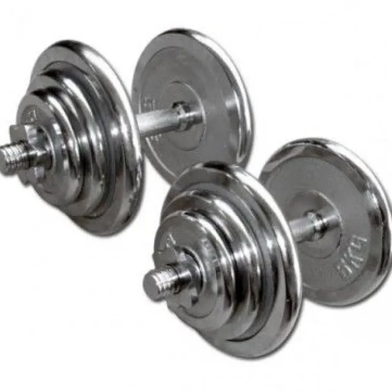 Hot Chromen Dumbbell Set 2 x 20kg Standaard Haltersets 30 Mm