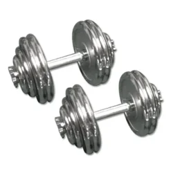 Chromen Dumbbell Set 2 x 30kg Standaard Haltersets 30 Mm