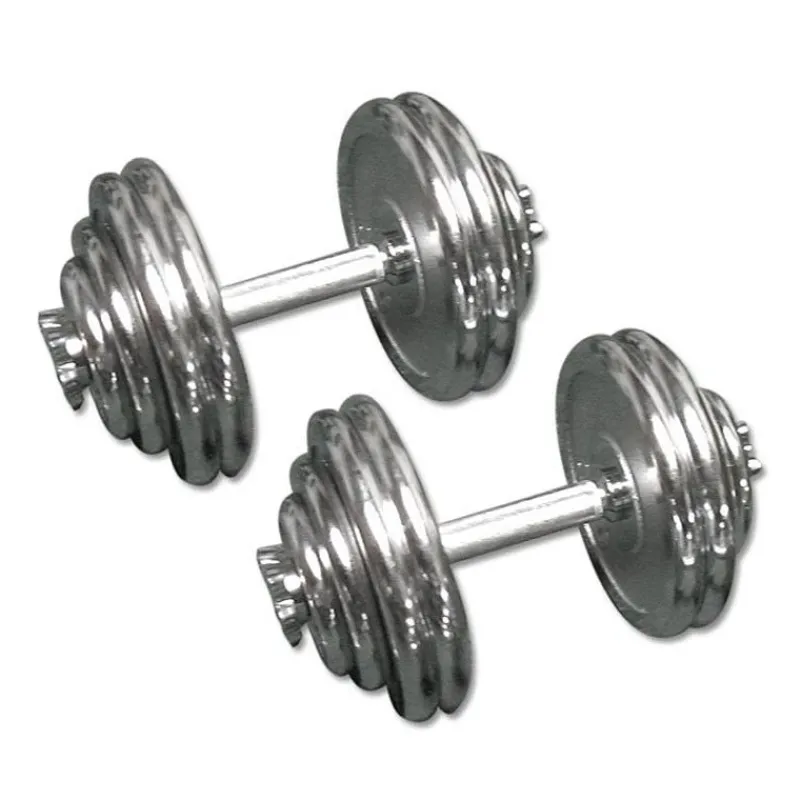 Chromen Dumbbell Set 2 x 30kg Standaard Haltersets 30 Mm