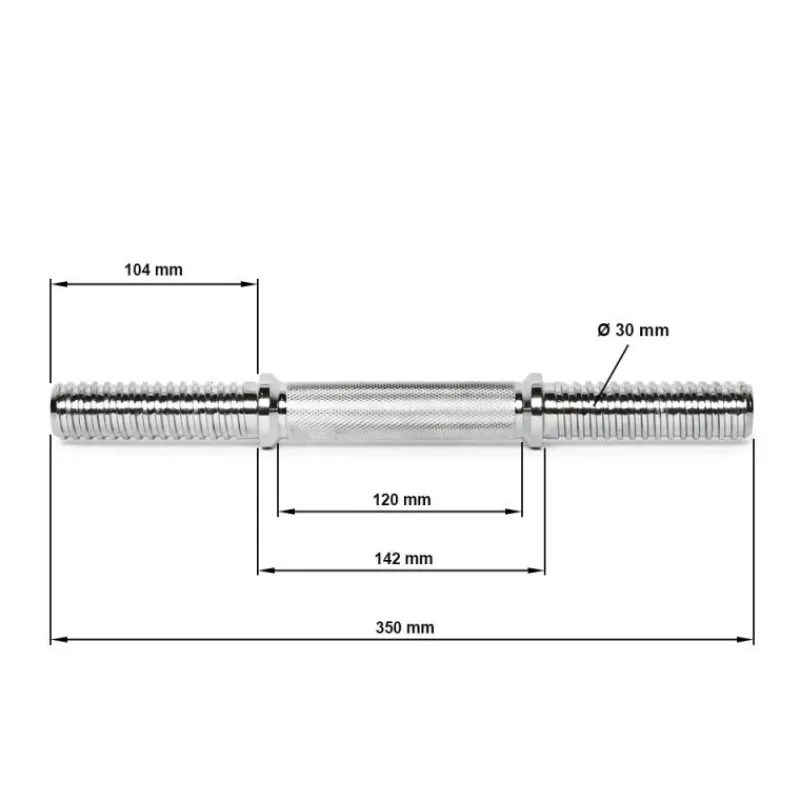 Online Dumbbellstang Schroefdraad 35 cm Standaard Halterstangen 30 Mm