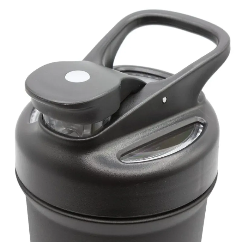 New Stainless Steel 2-in-1 Shaker - Zwart Nieuwe Artikelen