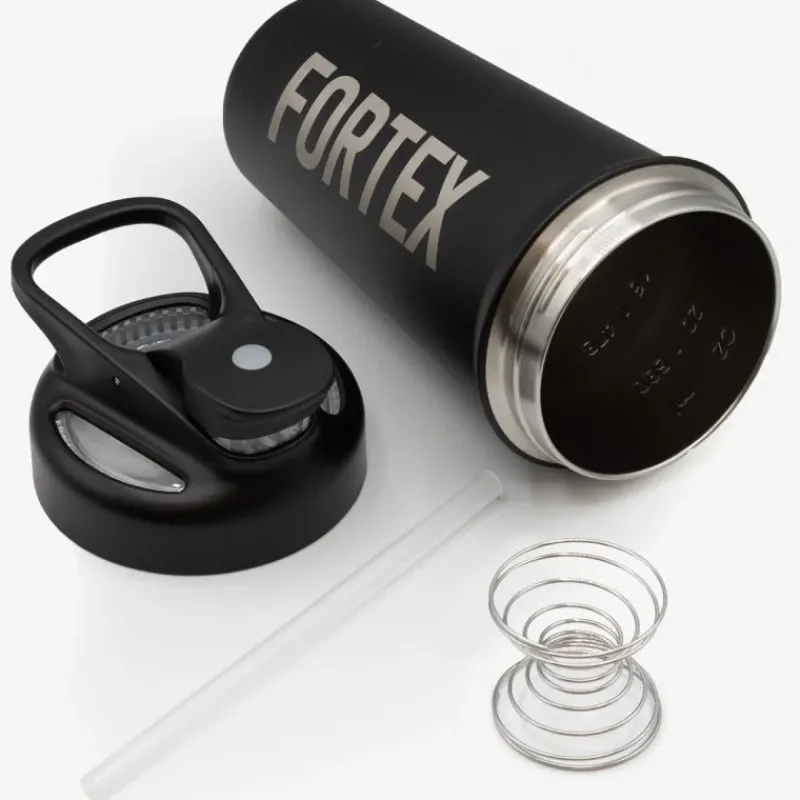 New Stainless Steel 2-in-1 Shaker - Zwart Nieuwe Artikelen