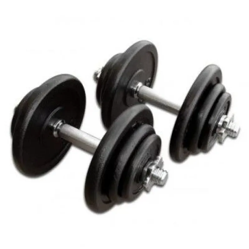 Gietijzeren Dumbbell Set 2 x 20kg Standaard Haltersets 30 Mm