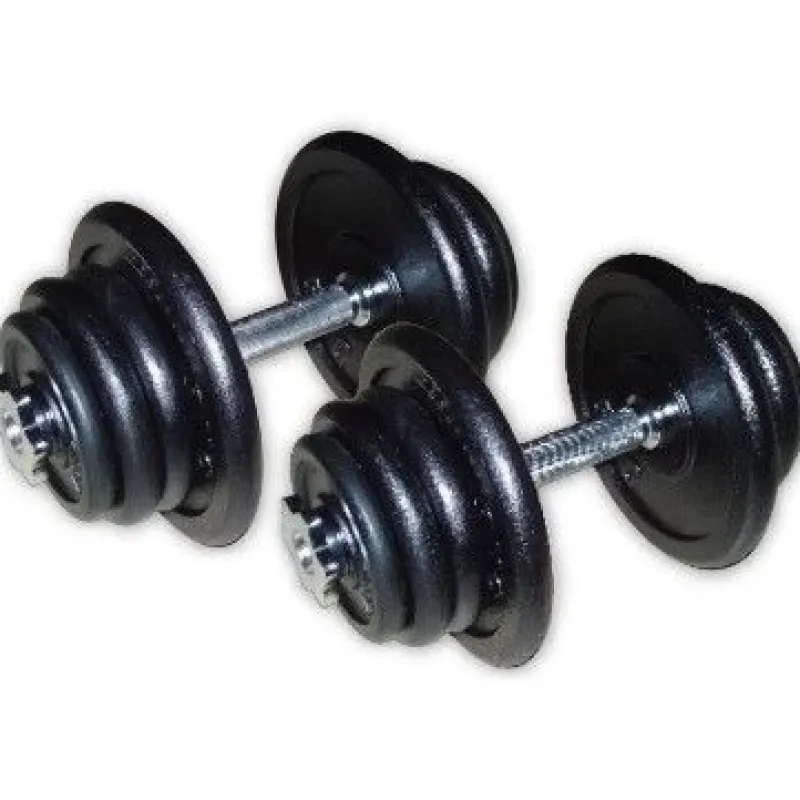 Outlet Gietijzeren Dumbbell Set 2 x 25kg Standaard Haltersets 30 Mm