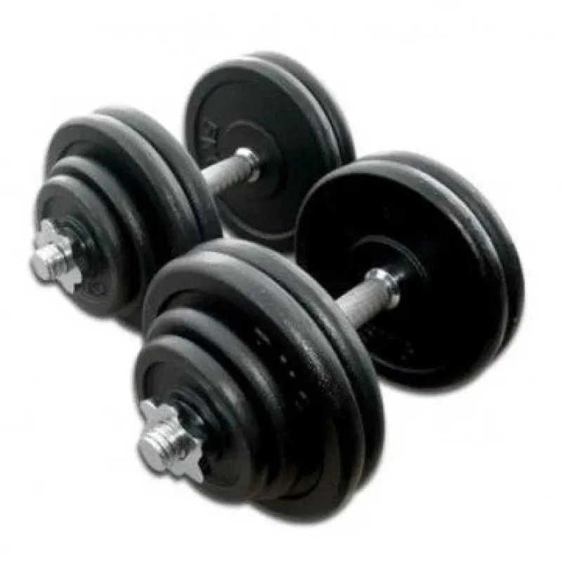 Gietijzeren Dumbbell Set 2 x 30kg Standaard Haltersets 30 Mm