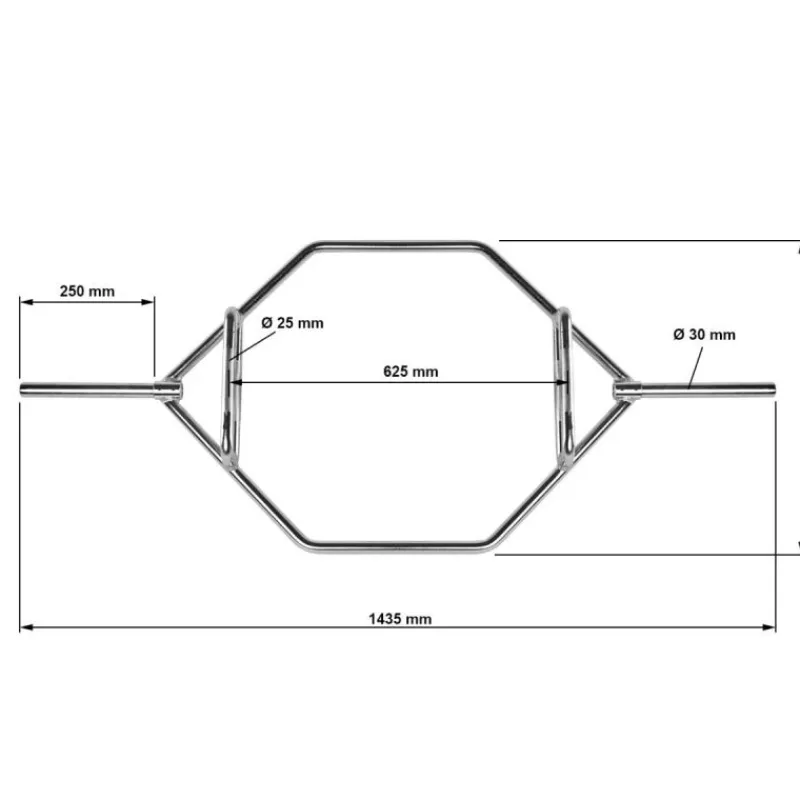 Outlet Hex Bar 30 mm Standaard Halterstangen 30 Mm