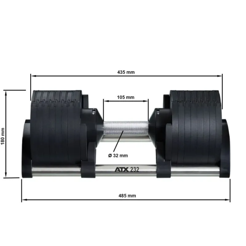 Hot Nuobell Adjustable Dumbbells 2 - 32 kg Verstelbare Dumbbells