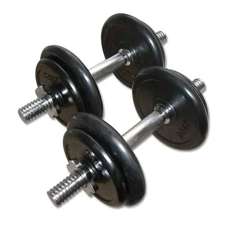 Rubberen Dumbbell Set 2 x 10kg Standaard Haltersets 30 Mm|Aanbiedingen