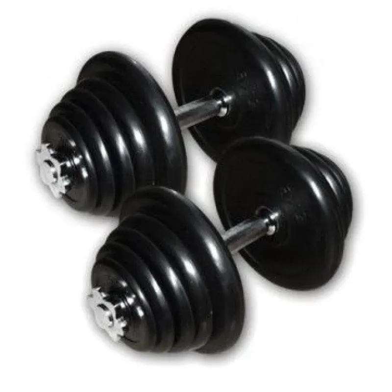 Online Rubberen Dumbbell Set 2 x 25kg Standaard Haltersets 30 Mm