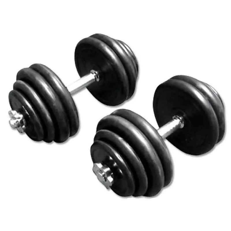 Online Rubberen Dumbbell Set 2 x 30kg Standaard Haltersets 30 Mm
