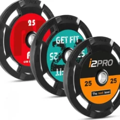 Clearance Rubberen 4-Grip Halterschijven - Eigen Logo Olympische Halterschijven 50 Mm