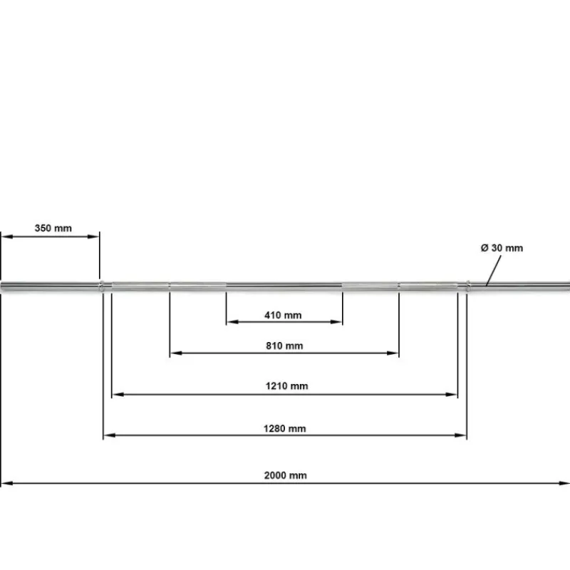 Outlet Standaard halterstang 200 cm Power Bands 104 Cm|Bekijk Assortiment...